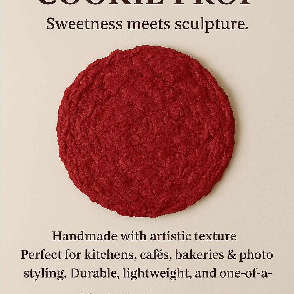 Handmade Red Velvet Artistic Wall Cookie